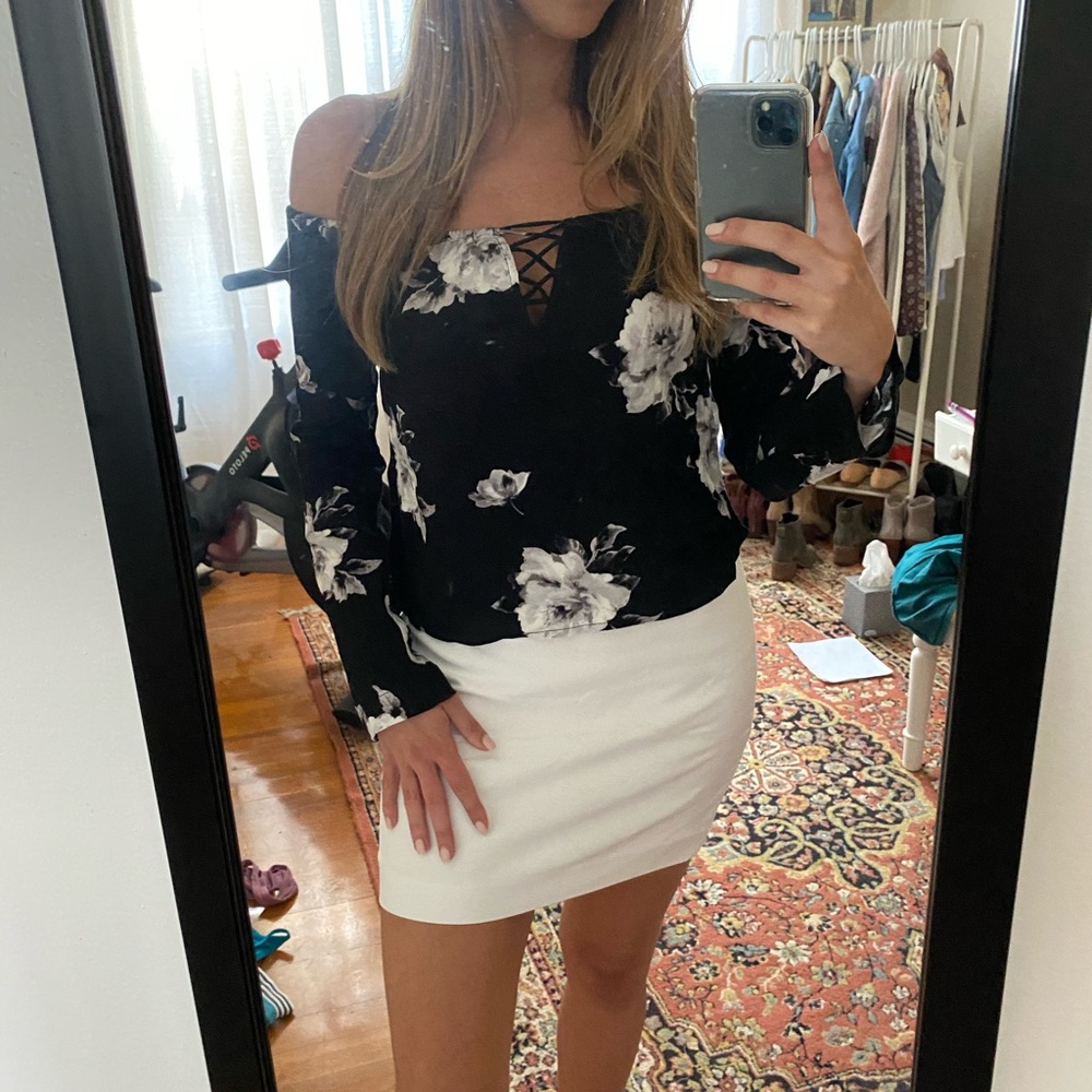 Off the shoulder floral top